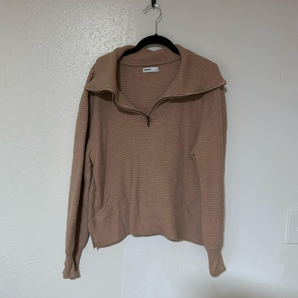 1/4 zip knit sweater